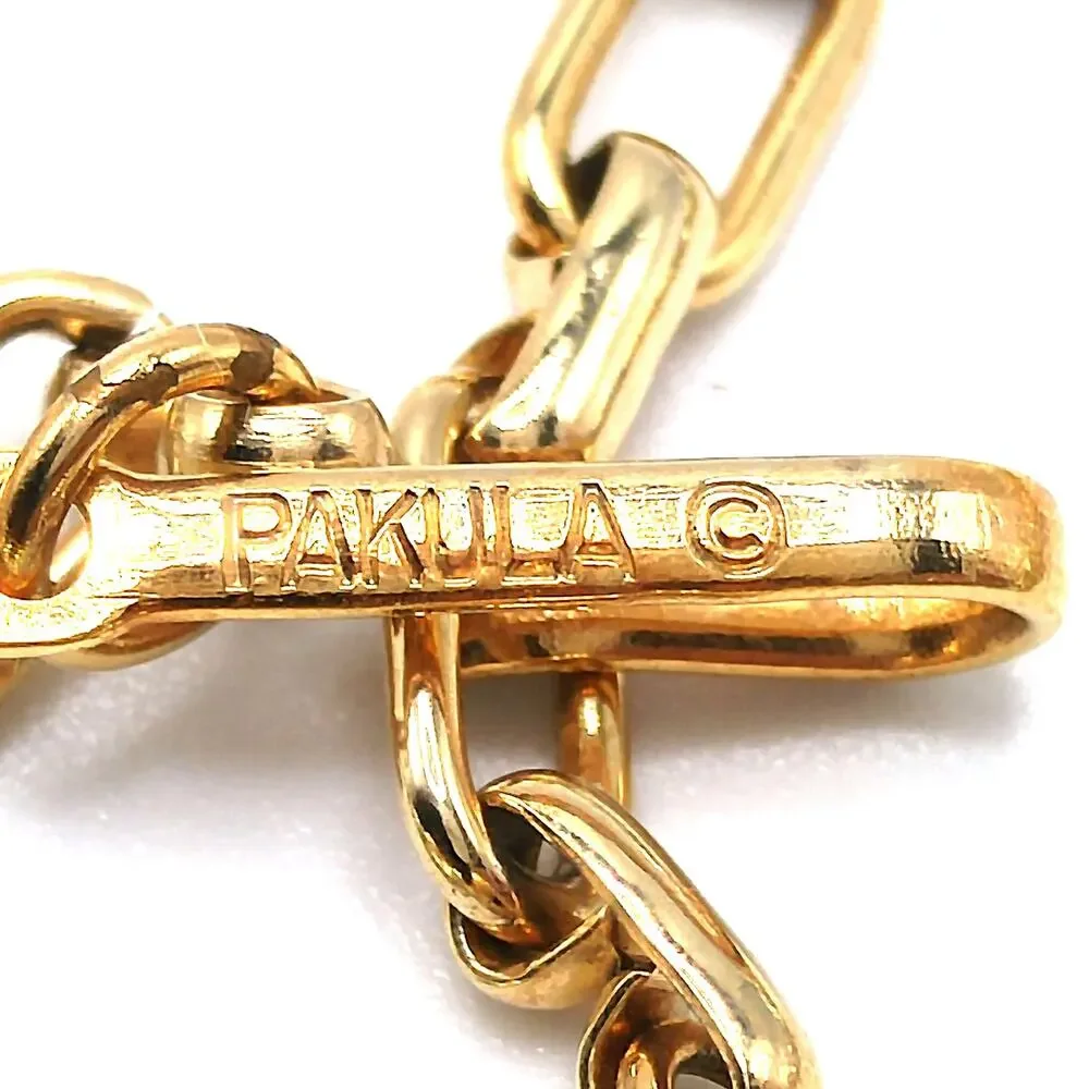 Pakula Gold Plated Necklace, Mid-century Modern, 1960s Vintage Jewelry